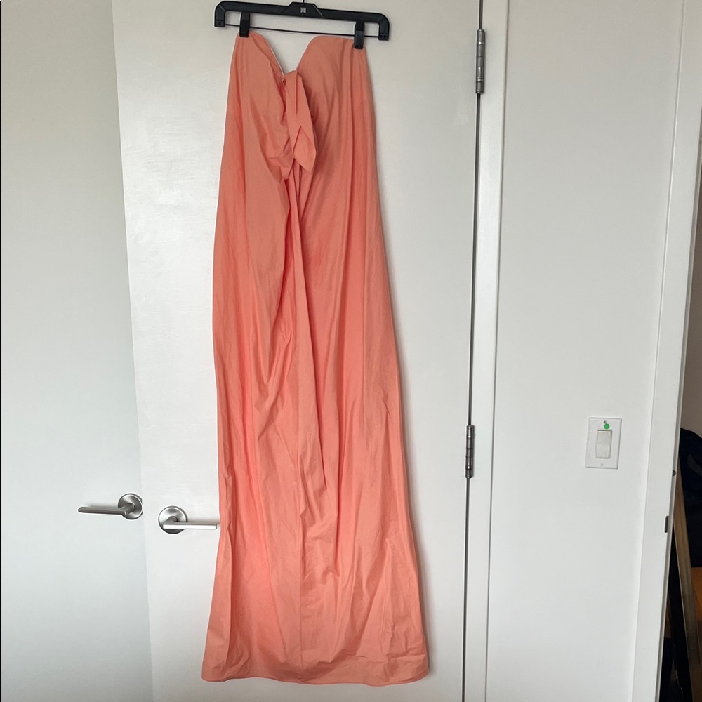 Caroline Constas Kaia Coral Strapless Maxi dress